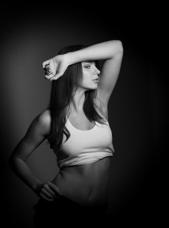 девушка, тень  фото превью