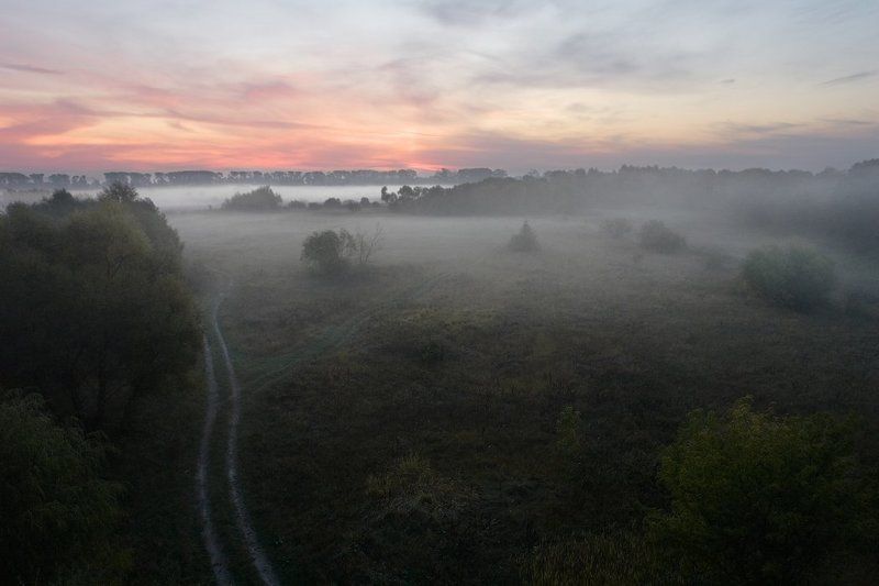 козлов артур, пейзаж, рассвет, утро, туман Дорога в.. фото превью