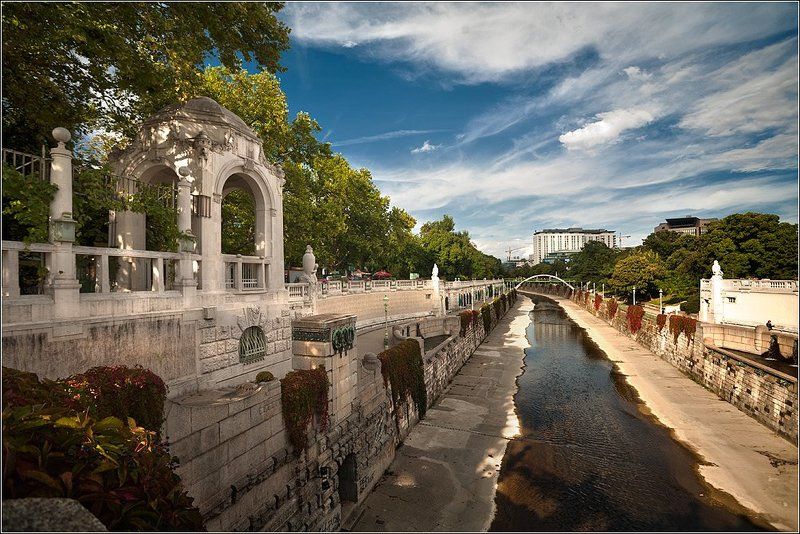 вена, австрия stadt park (могучая река вена) фото превью