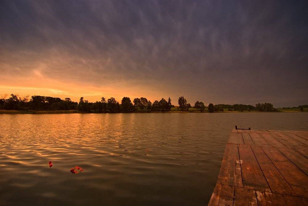 закат, озеро, Александр Титаренко