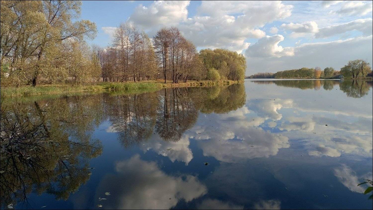 осень, облака, река, шаловка, старая, купава, Валерий Иванович
