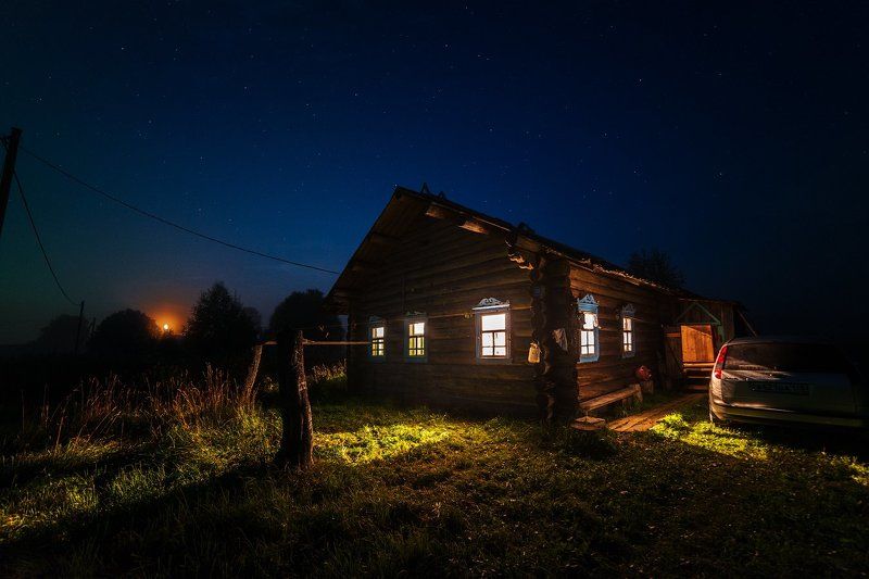 великий двор,вологодчина,кема,север,лето,ночь Гости приехали. фото превью