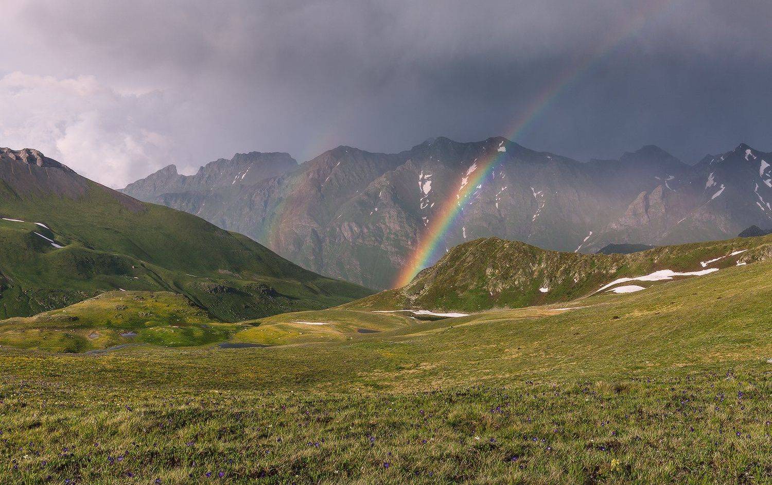 пхия пятиозёрье скала загедан лето июнь радуга, Николай Мысливцев