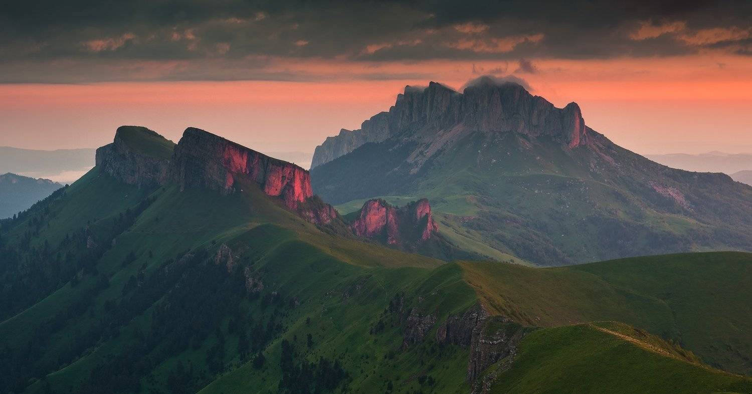 западный, кавказ, тхачи, рассвет, Николай Мысливцев