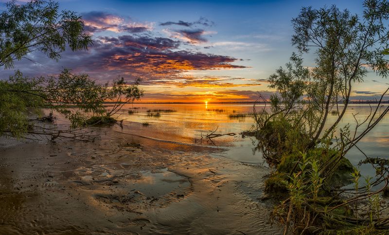 Закат на Северной Двине фото превью
