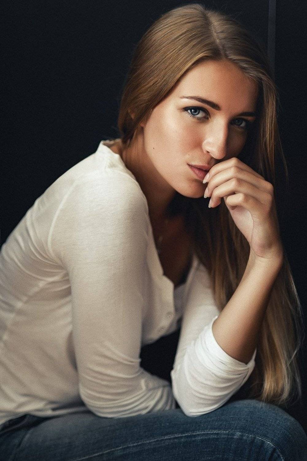 portrait girl people beautiful studio fashion woman adult cute person pretty model face hair sexy young brunette blonde sensual casual daylight attractive, Tom Coufal