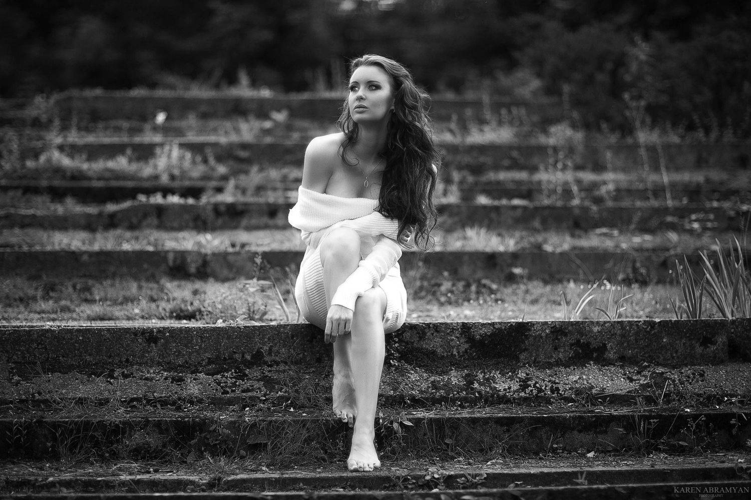 karen abramyan,portrait,art,girl,black & white, Abramyan Karen