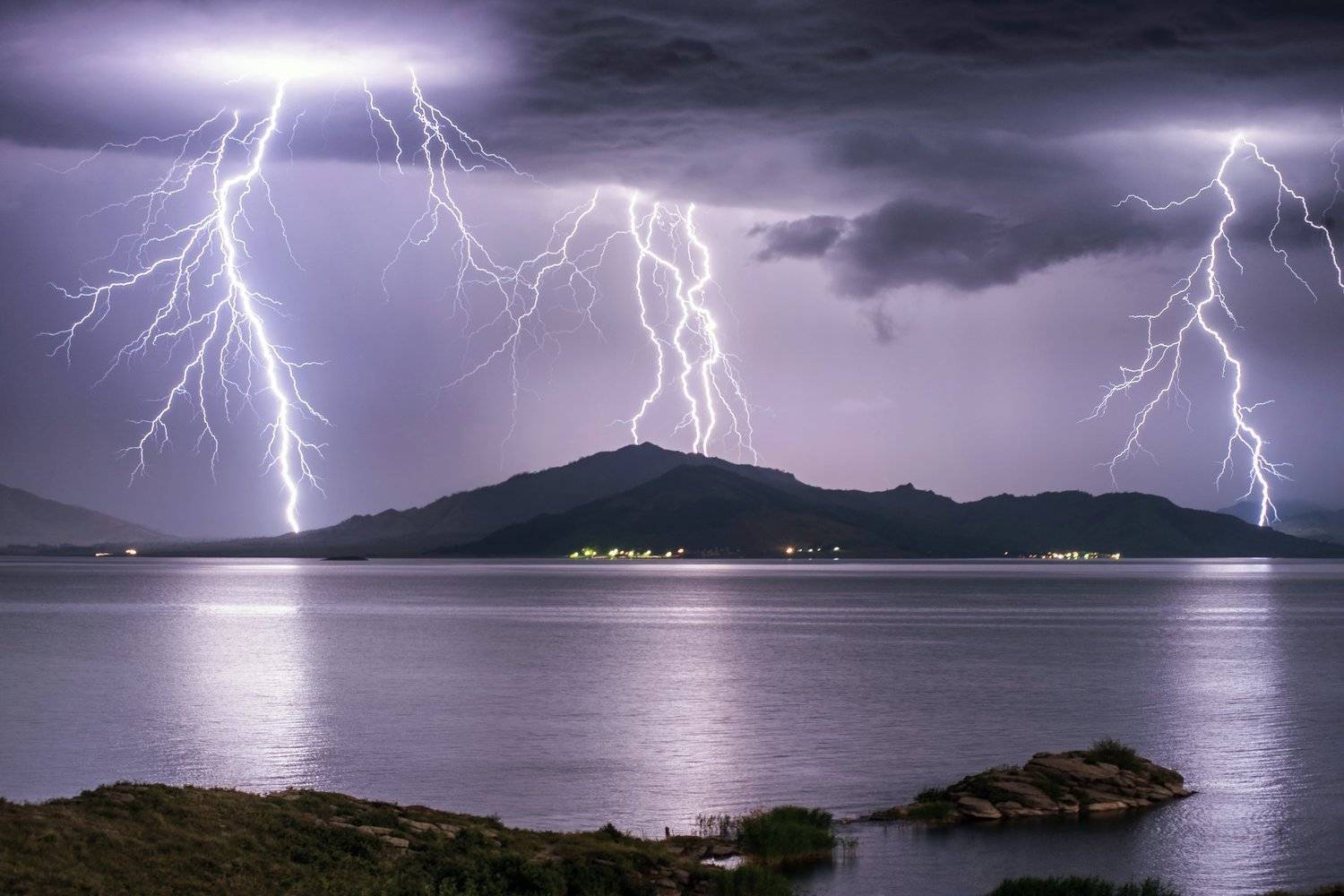 гроза, молния, ночь, storm,, Максим Блинов