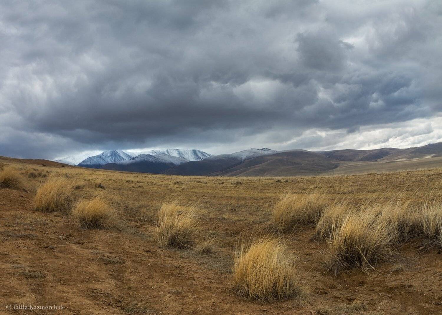 landscape, scenic, nature, travel, outdoor, view, tourism, steppe, spring, mountain, snow, sky, high, grass, altai, Казмерчук Юлия