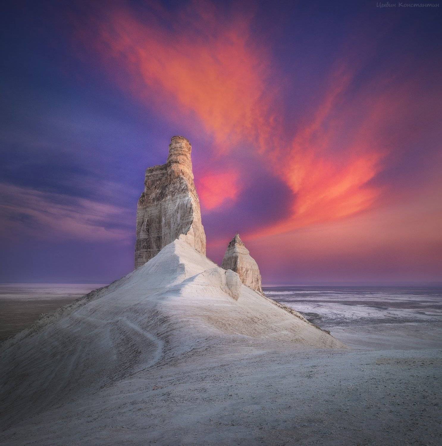 Казахстан, Босжира, Устюрт, Мангистау, закат, Цыбин Константин