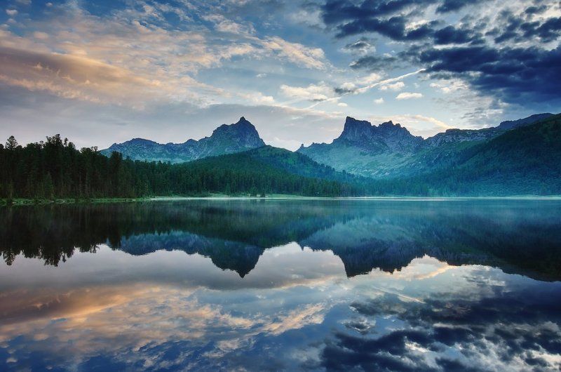 ергаки, озеро светлое Осциллограмма гор фото превью