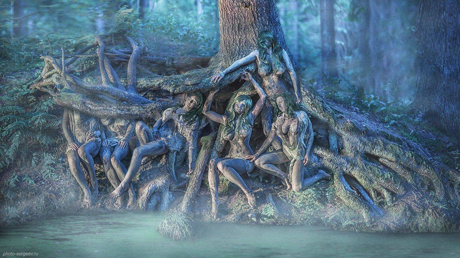 девушки, лес,кикиморы,болото,арт,фото-арт,фэнтази, Александр Сергеев