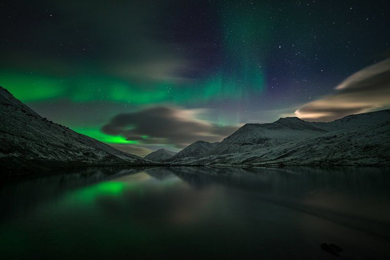 aurora borealis, северное сияние,хибины,север,кольский,заполярье, Хибины осенние. фото превью