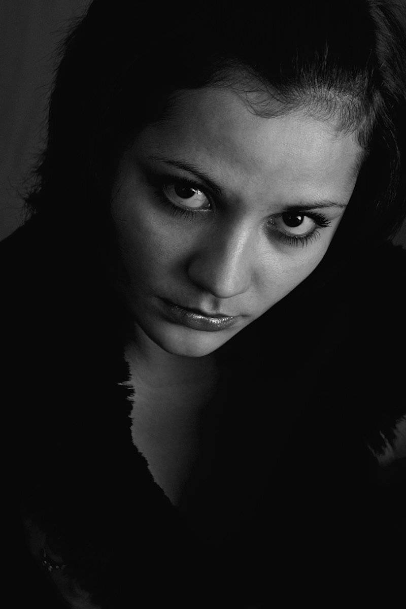 апатиты, портрет, взгляд, глаза, чб, девушка, Николай Смоляк