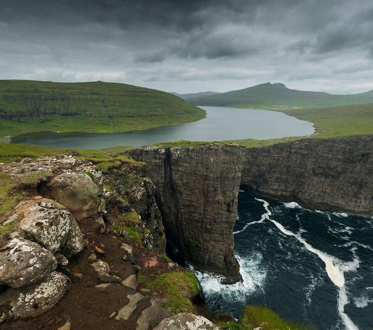фарерские острова, вагар, озеро, атлантический океан, Казаков Петр
