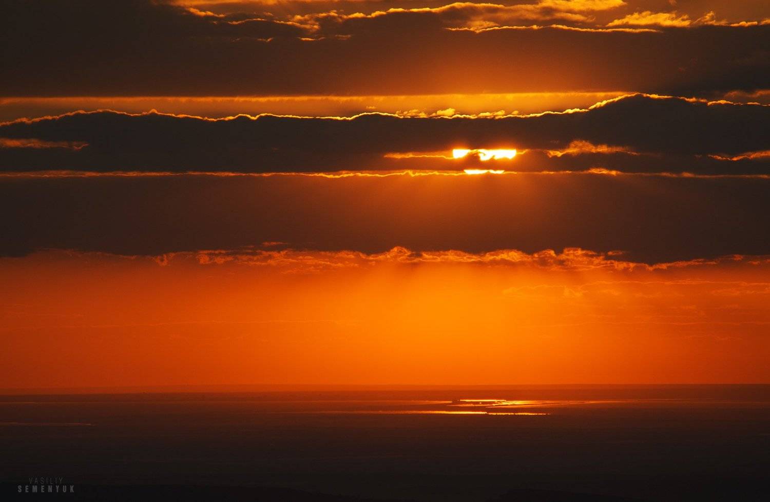 чатыр-даг, крым, закат, солнце, облака, море, евпатория., Семенюк Василий