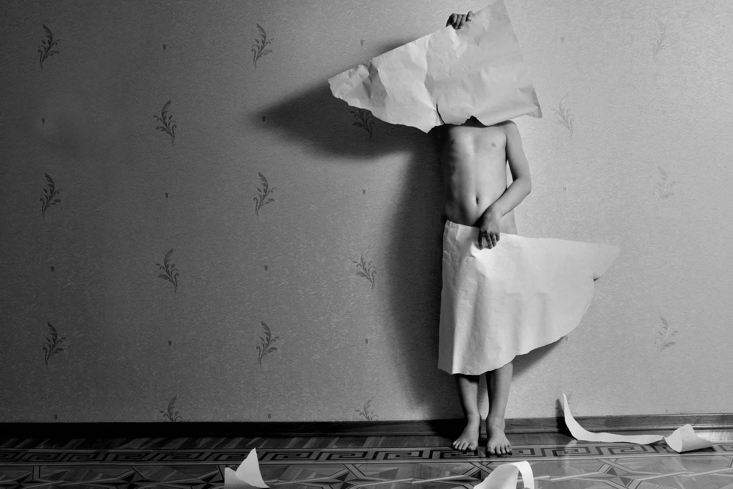 portrait, boy, person, body, shadow, indoor, paper, child, children, kid, conceptual, Оксана Бут