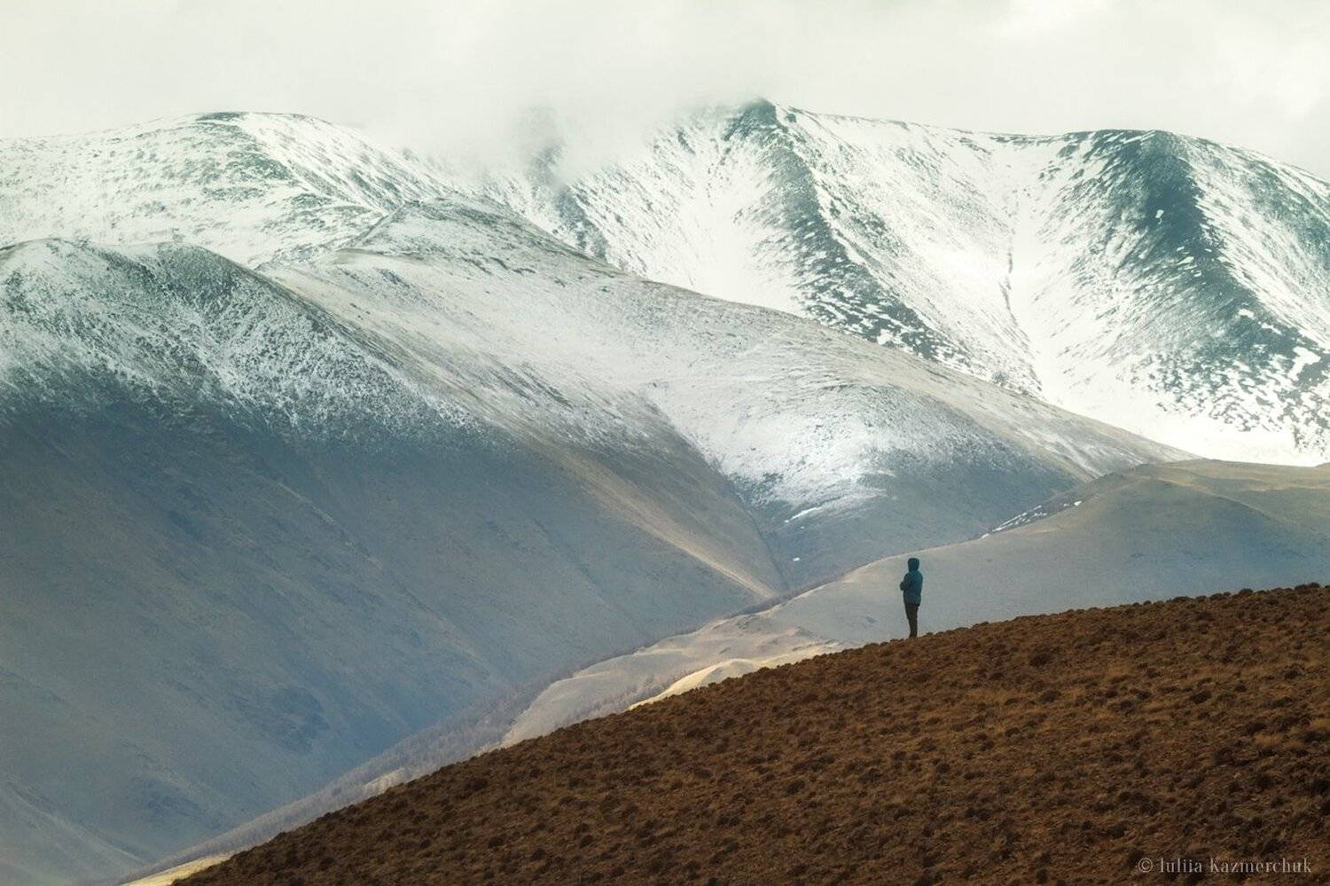 landscape, scenic, nature, travel, outdoor, view, tourism, steppe, spring, mountain, snow, sky, high, grass, altai, Казмерчук Юлия