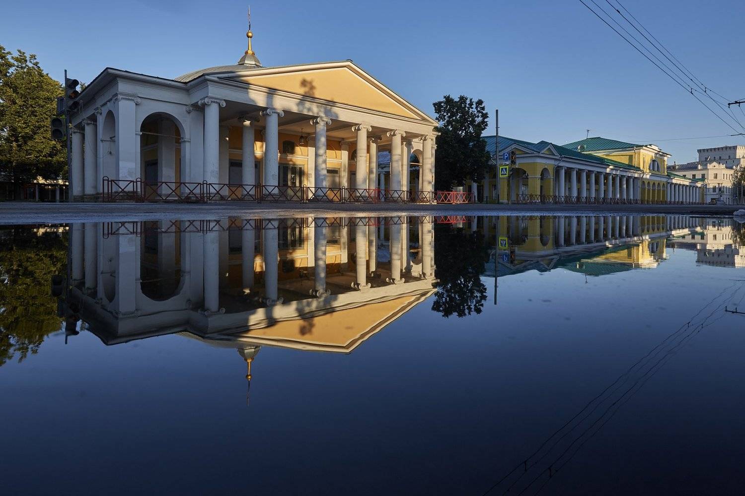 город, рассвет, Ярославль, улица, архитектура, отражение , Конев Сергей