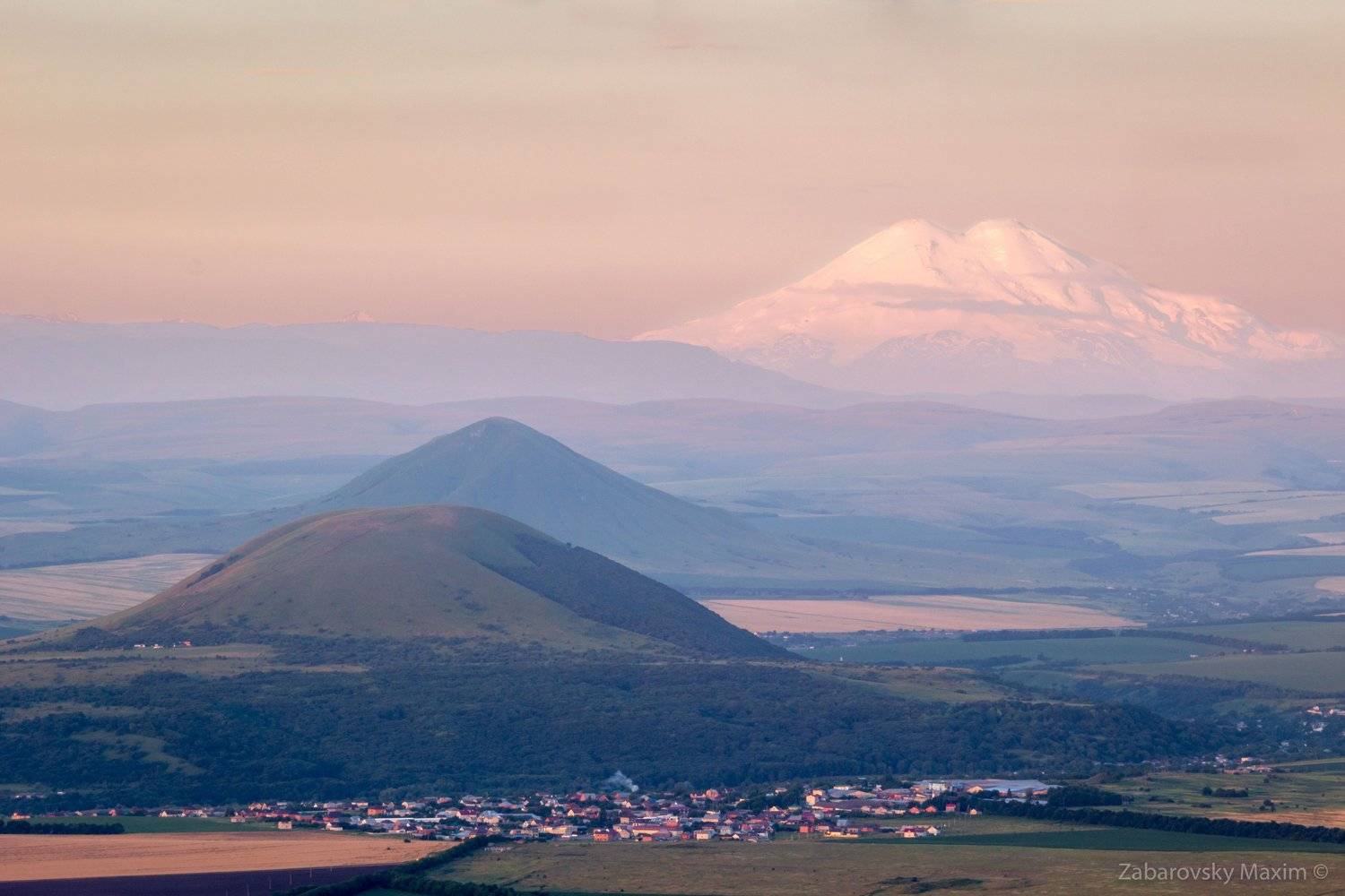 Эльбрус, горы, природа, холмы, утро, Максим Забаровский