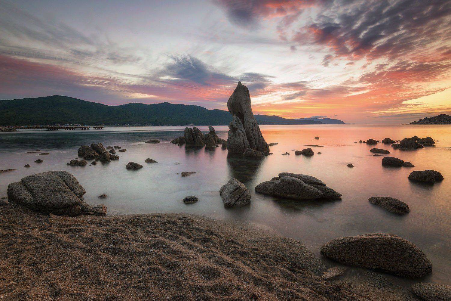 приморский край, море, солнце, рассвет, море, побережье, Сорокин Алексей