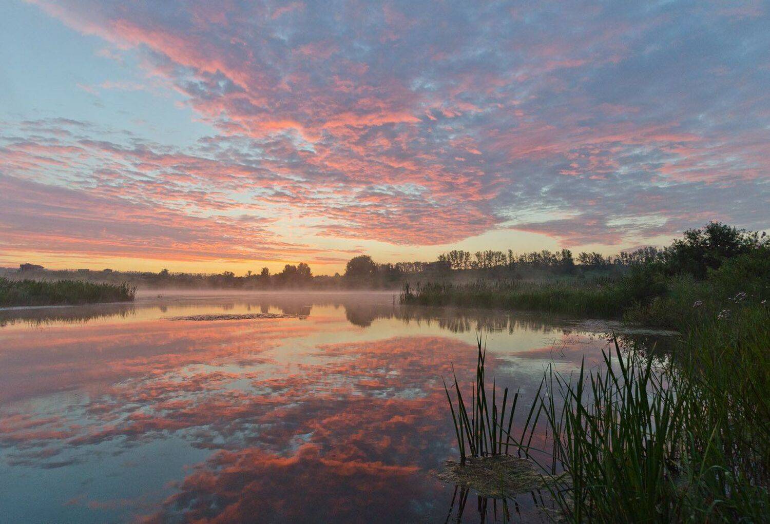 утро рассвет природа пейзаж облака архангельское, Михаил Агеев