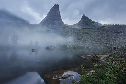 Туман на озере