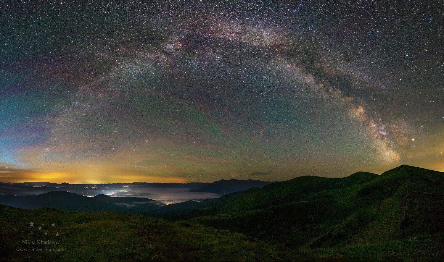 Млечный путь, звезды, Карпаты, ночь, звездная ночь, драгобрат, Говерла, горы, Milky Way, stars, starry night, mountains, Hoverla, Carpathians, Dragobrat, starshine, airglow, Харланов Никита