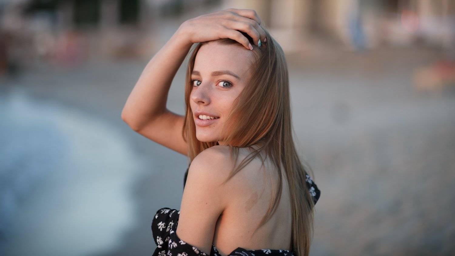 девушка, взгляд, глаза, рассвет, пляж, море, красота, Гозун Радослав