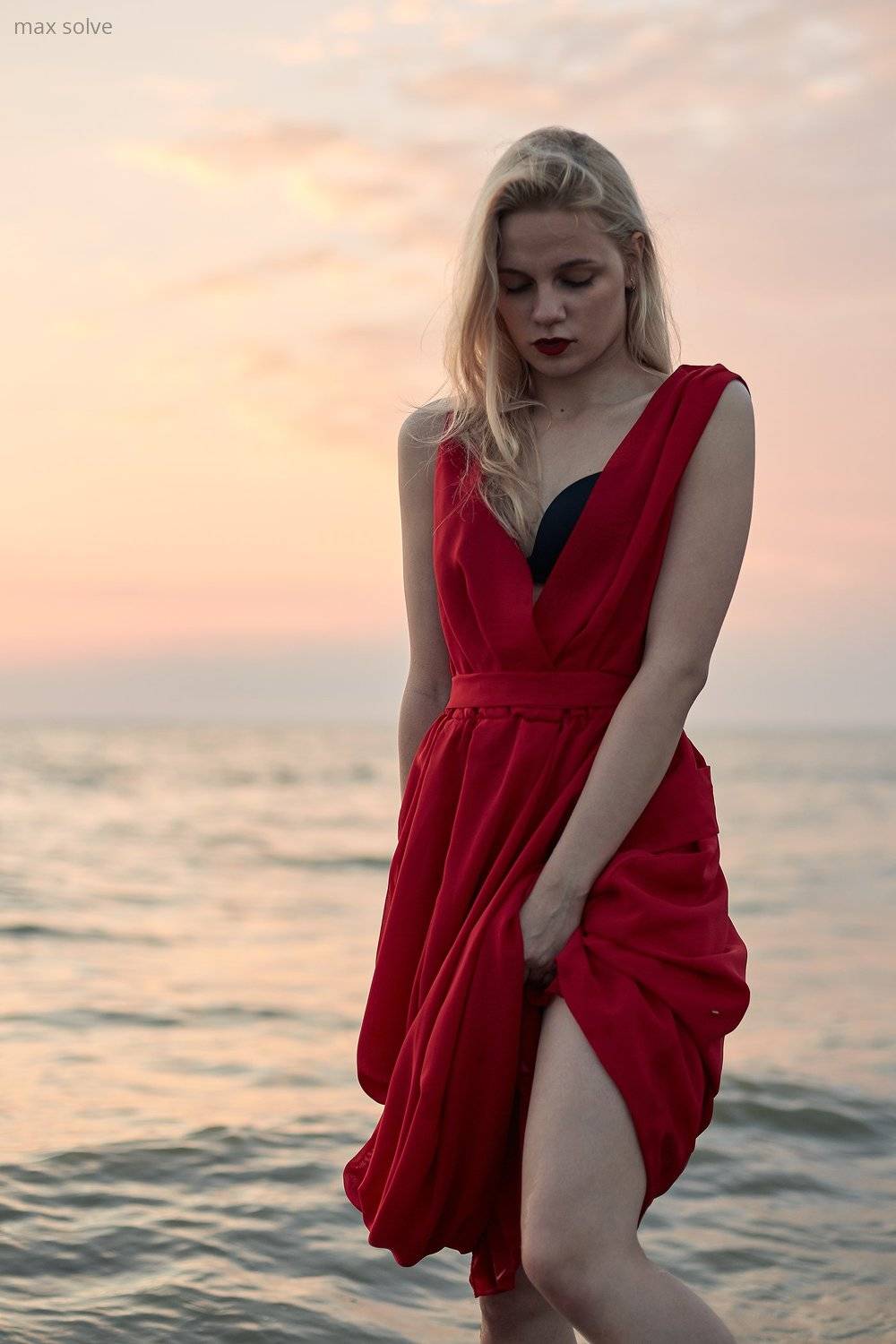 portrait, sexy, hot, summer, fashion, boudoir, sunset, sunshine, outdoor, sea, beach, natural, natural light, underwear, hair, face, water, , Max Solve