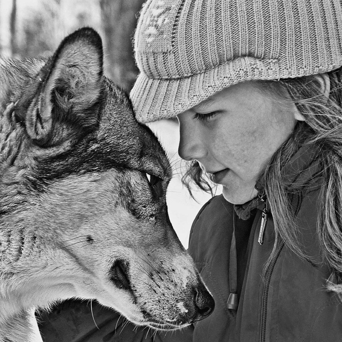апатиты, девочка, собака, чб, зима, Николай Смоляк