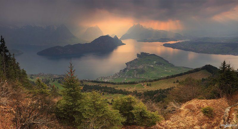 swiss,швейцария,осень,rigi Вечерняя... фото превью