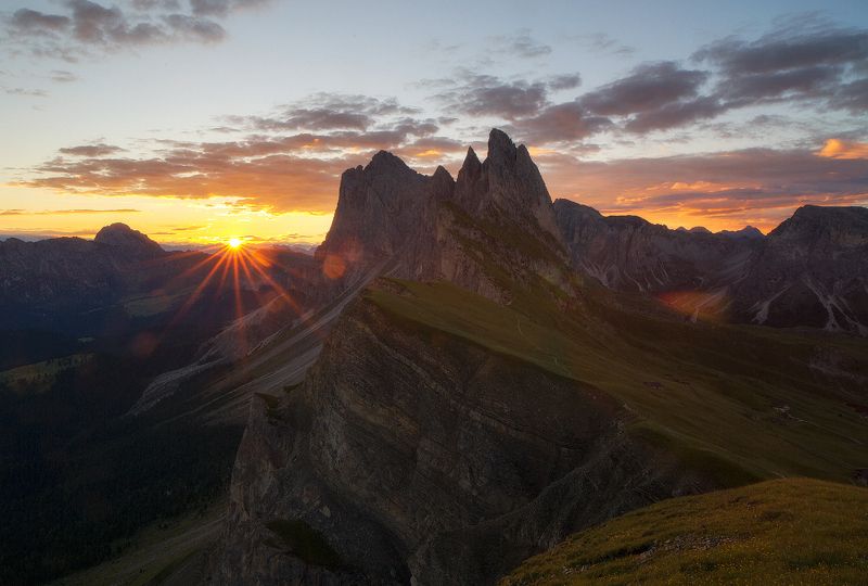seceda, italy, dolomites Sunrise on Seceda фото превью