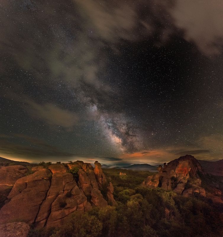 astrophotography,stars,night,Bulgaria,Belogradchik,nightscapes,rocks,red rocks Ночной Белоградчик. фото превью