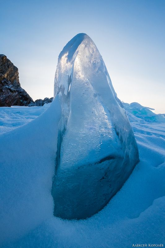 байкал, сибирь, россия, лед, снег, зима, пейзаж, природа, закат, baikal, siberia, russia, ice, snow, winter, landscape, nature, sunset Ледяной клык фото превью