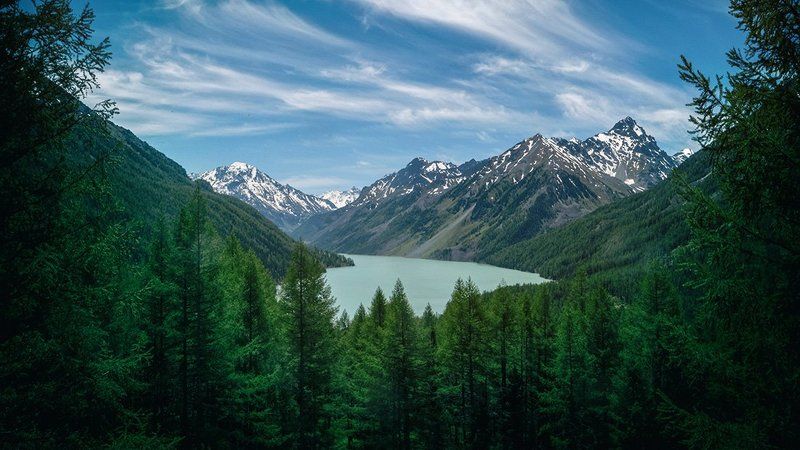 озеро, горы, Горный Алтай. Озеро Кучерлинское. фото превью