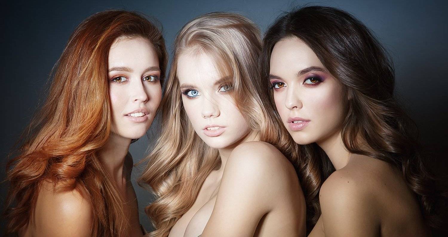 девушки, русские девушки, красота, красивые, рыжая, блондинка, брюнетка, три, Дарья Комарова