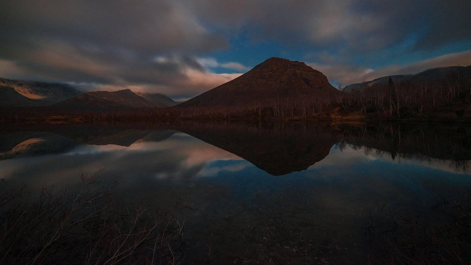 хибины, кольский, заполярье, север, ночь, осень,, Роман Горячий