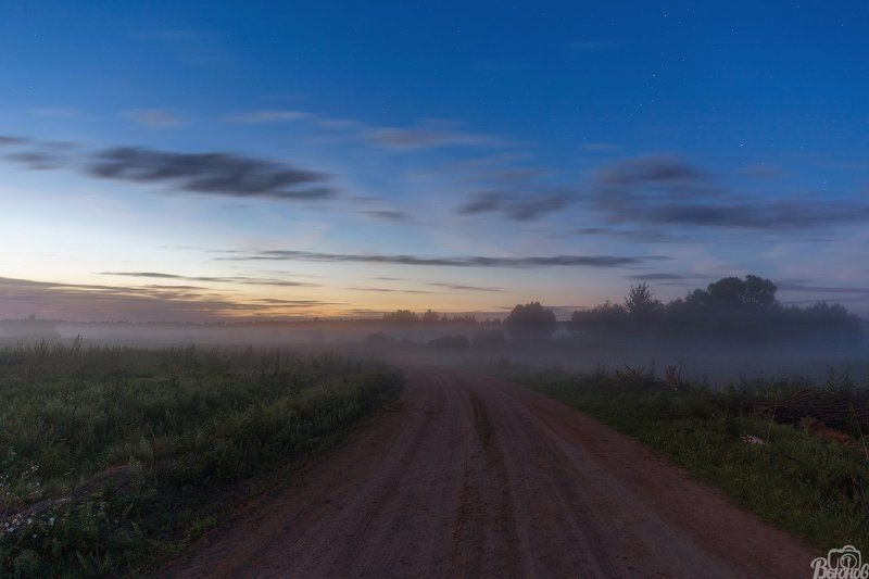 туман,пейзаж,подмосковье,раменье,дмитров Дорога в туман фото превью