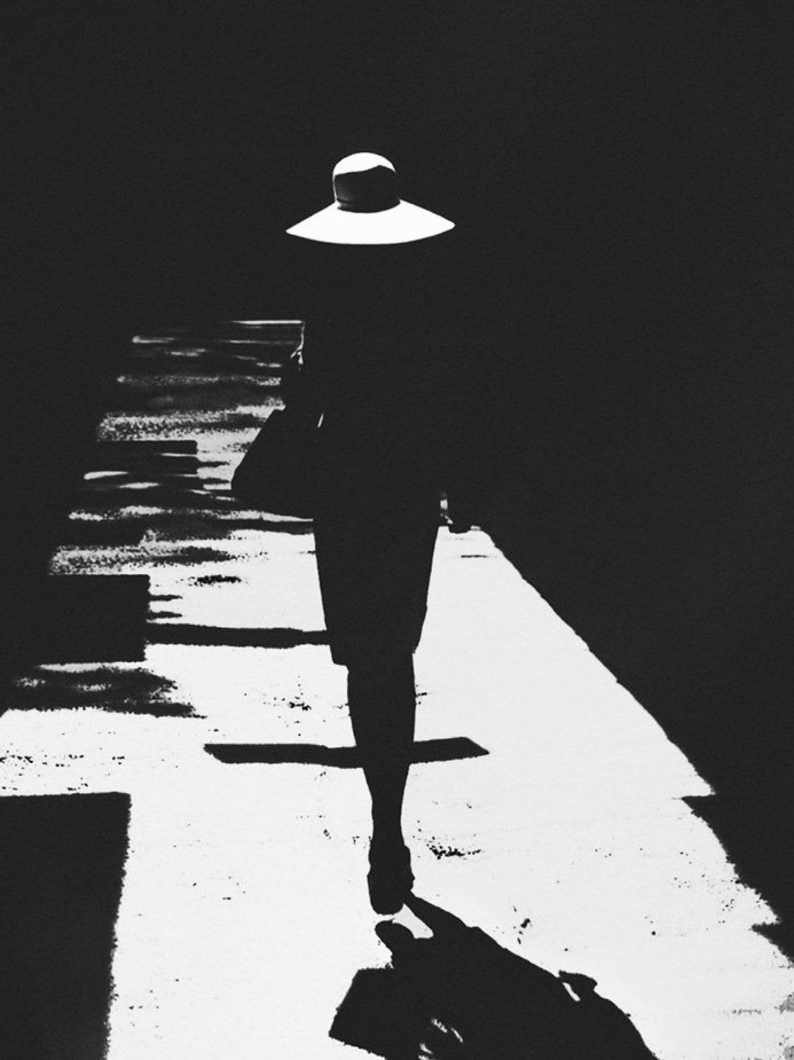 девушка, шляпа, тень, Рита Гадар