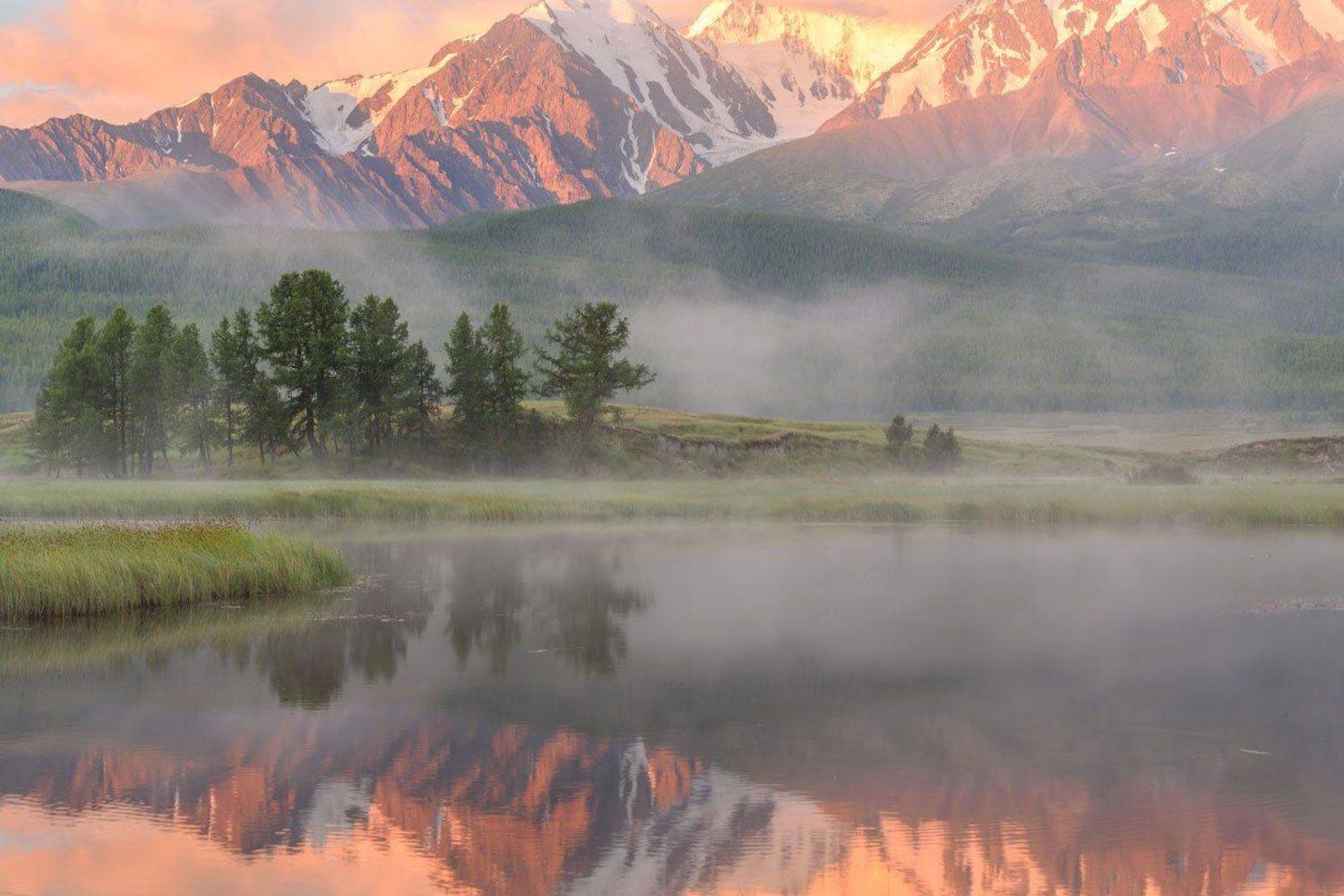 рассвет, туман, алтай, ештыкель, счх, dawn, fog, altai, Iri_sha