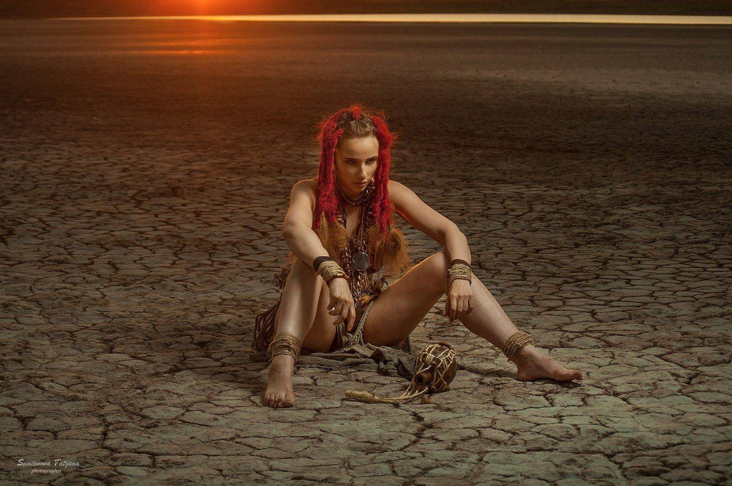 племя, африка, жара, закат, красные волосы , Семенова Татьяна