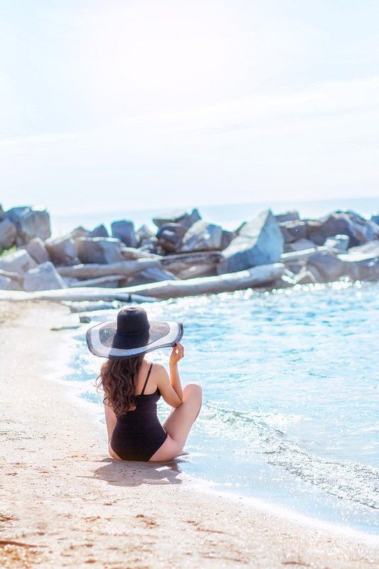 рассвет, девушка, пляж, море, вода, утро, свет, dawn, girl, beach, sea, water, morning, light *** фото превью