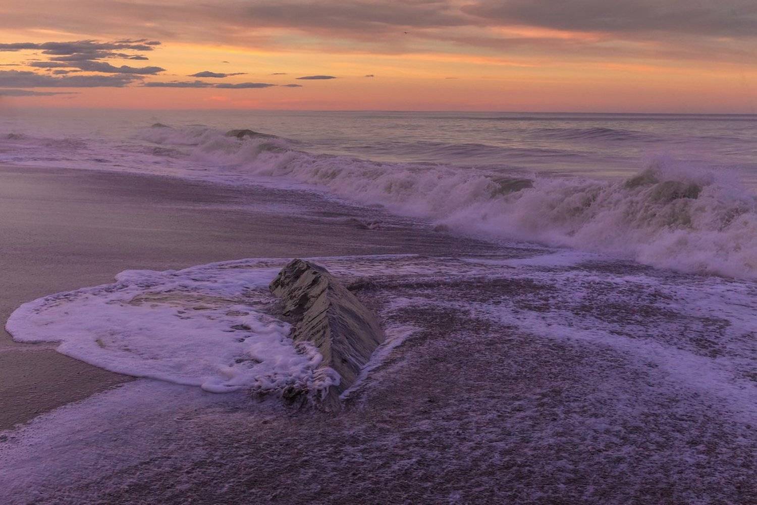 сахалин, охотское море, побережье, отлив, закат, Кирилл Уютнов