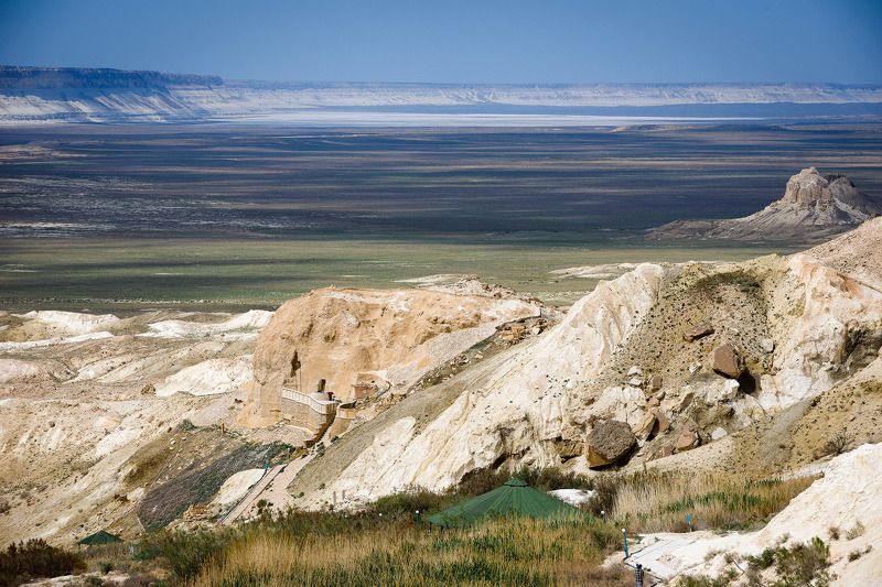 Пейзаж, Казахстан, Алматы, Астана, Заповедник, Природный памятник, Место, Landscape, Kazakhstan, Almaty, Astana, Nature Reserve, Natural Monument, Location Поздемная мечеть Бекет-Ата, Мангистауская область фото превью