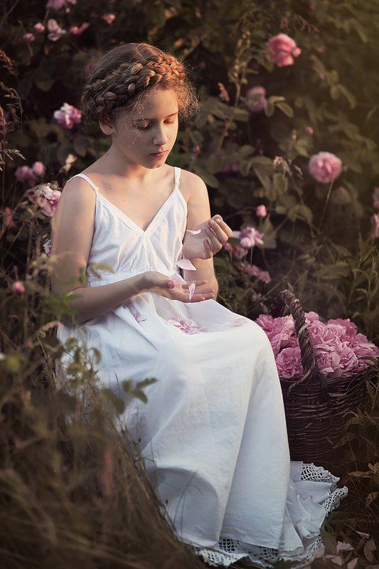 девушка розы старое фото винтаж Серебряный век фото превью