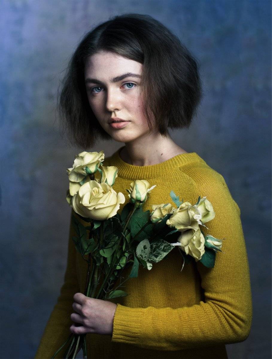 Yellow roses. Автор: valeko девушка, портрет, взгляд, настроение, valeko