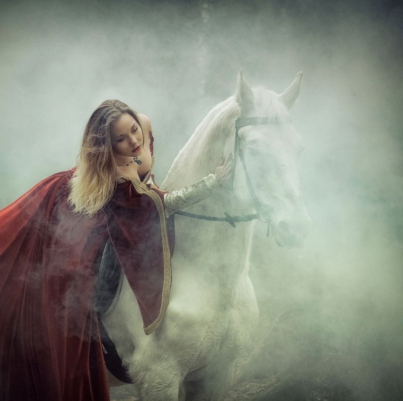 пленэр, девушка, всадница, лошадь Сонная лощина фото превью