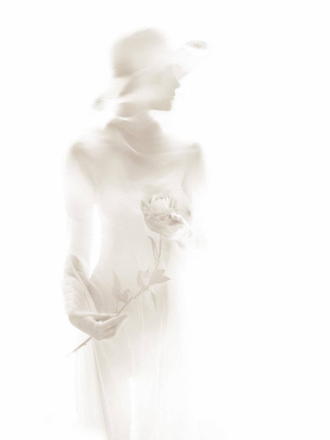 девушка, шляпа, цветок, Рита Гадар