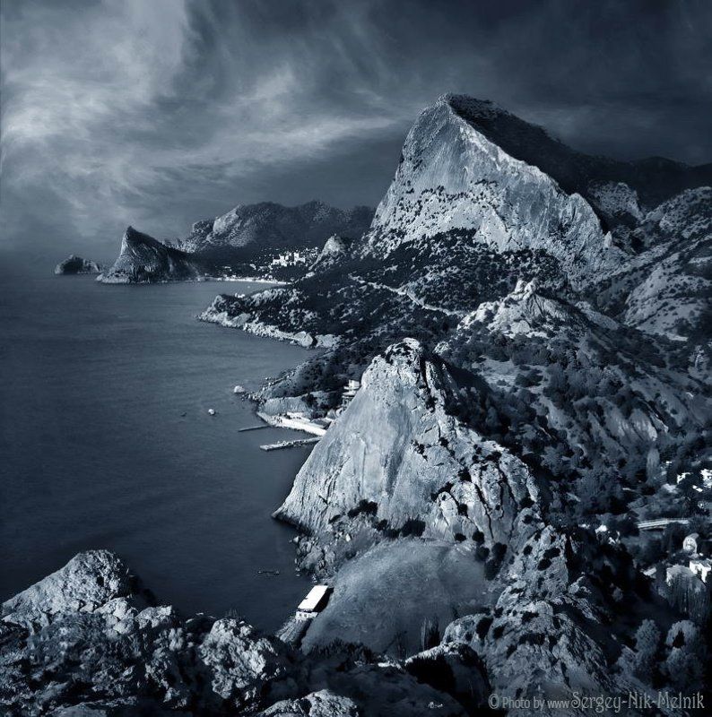 россия, крым, море, горы, скалы, судак, новыйсвет Скалистое побережье Крыма фото превью